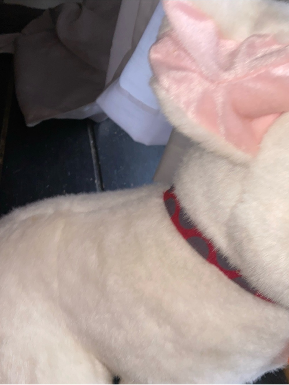 Disney White Plush Puppy with Pink Accents 101 Dalmatians oddball - Picture 8 of 12